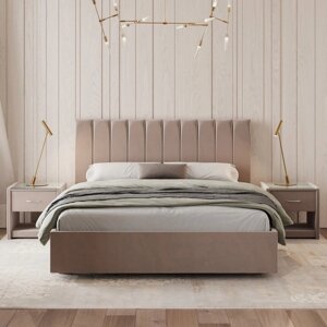 Кровать «Алькасар» с ПМ, 170200 см, премиум велюр, цвет пыльная роза