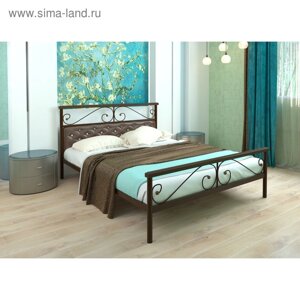 Кровать «Эсмиральда мягкая Плюс», 16002000 мм, металл, цвет коричневый