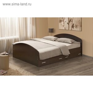 Кровать на уголках №2 с ящиками, 1800х2000 мм, цвет венге