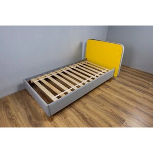 Кроватка «Седьмое небо»Велутто», 160х80 см, цвет серый/жёлтый