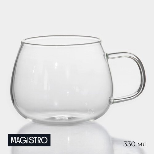 Кружка стеклянная Magistro «Валенсия», 330 мл, 108 см