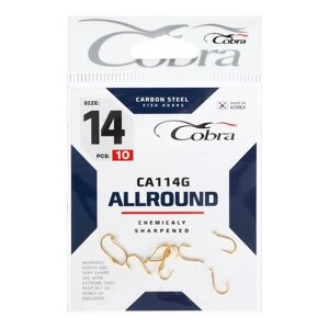 Крючки cobra allround, серия CA114G,014, 10 шт.