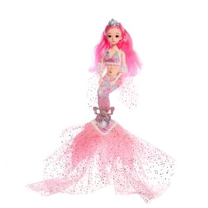 Кукла сказочная "Волшебная русалочка", цвет розовый