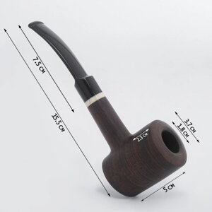 Курительная трубка для табака "Командор Премиум", классик, отверстие d-1.8 см, длина 15.5 см