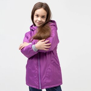 Куртка для девочки, цвет сиреневый, рост 122-128 см