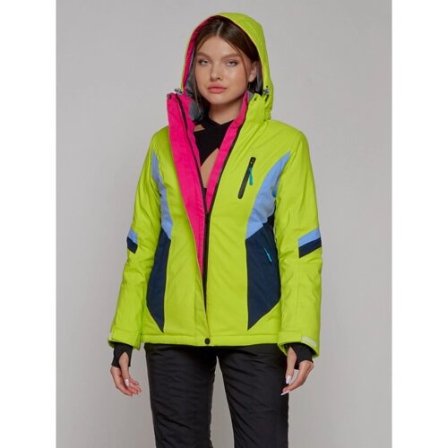 Куртка горнолыжная женская зимняя, размер 42, цвет салатовый