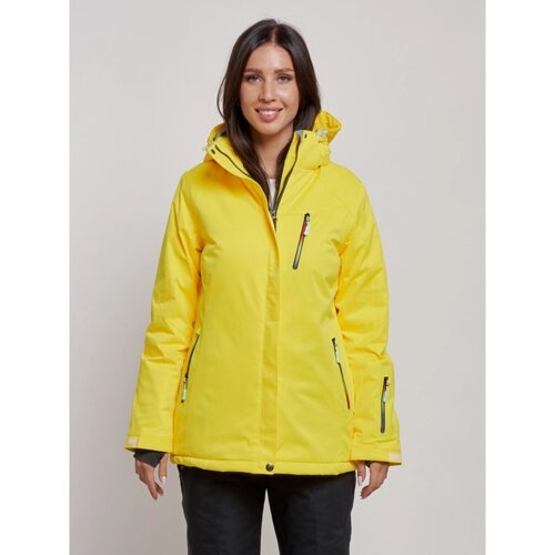 Куртка горнолыжная женская зимняя, размер 42, цвет жёлтый