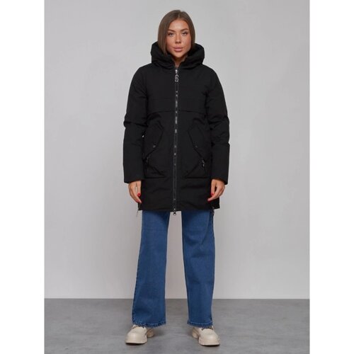 Куртка зимняя женская, размер 46, цвет чёрный
