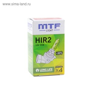 Лампа автомобильная MTF HIR2 9012 12 в, 55 вт, LONG LIFE x4