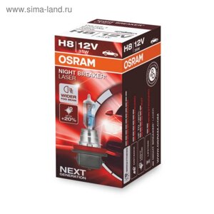 Лампа автомобильная Osram Night Breaker Laser +150%H8, 12 В, 35 Вт, 64212NL