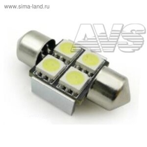 Лампа светодиодная T11 C007 /белый/SV8,5/8) 4x5050 SMD 31mm CANBUS, блистер, набор 2 шт