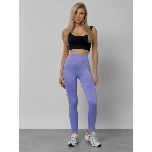 Легинсы для фитнеса женские, размер 46, цвет фиолетовый