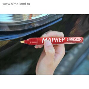 Маркер-карандаш Skyway, от сколов и царапин, наконечник из фетра, красный