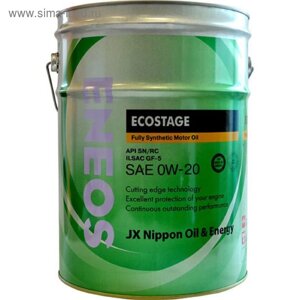 Масло моторное ENEOS Ecostage 0W-20, синтетическое, 20 л