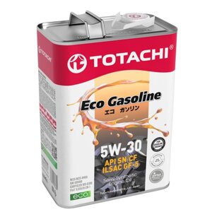 Масло моторное Totachi Eco Gasoline, SN/CF 5W-30, полусинтетическое, 4 л