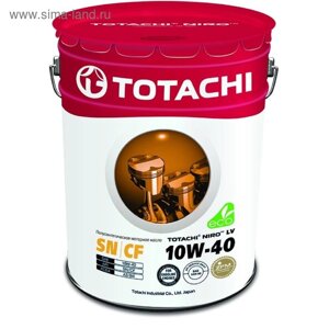 Масло моторное Totachi NIRO LV SAE 10W-40 API SP/SN PLUS, полусинтетическое, 19 л