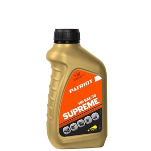 Масло patriot supreme HD SAE 30 4T 0.592л, SAE 30, 0/45 °с