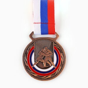 Медаль тематическая 195 «Борьба», бронза, d = 5 см