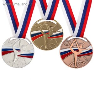 Медаль тематическая «Гимнастика», бронза, d=5 см
