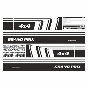Молдинг универсальный "4х4 GRAND PRIX", черный, 200 х 16 х 0,1 см, комплект 2 шт