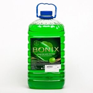 Моющее средство для мытья посуды Bonix, зеленое яблоко 5 л