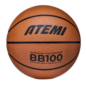 Мяч баскетбольный Atemi, размер 7, резина, 8 панелей, BB100N, окруж 75-78, клееный