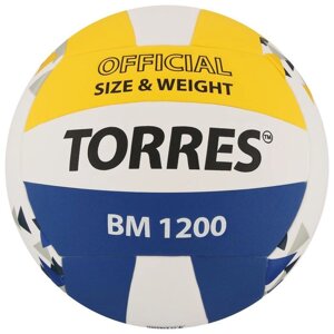 Мяч волейбольный TORRES BM1200, микрофибра, клееный, 18 панелей, р. 5