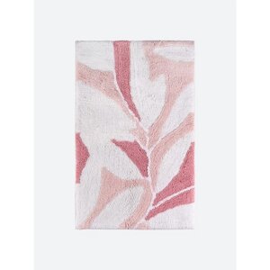 Мягкий коврик Akvarel, для ванной комнаты, 50х80 см, цвет белый розовый