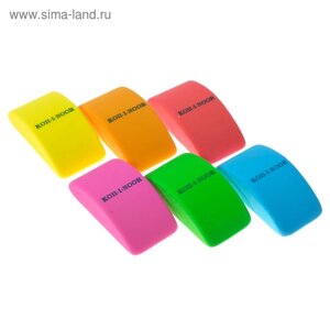 Набор 6 штук ластик Koh-I-Noor синтетика Tremoplastic 6225/18, МИКС х 6 цветов (2628901)