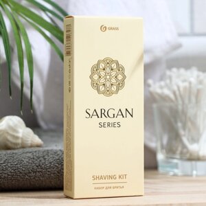 Набор бритвенный "Sargan"бритва с двумя лезвиями, крем для бритья, 10г.) картон