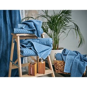 Набор махровых полотенец Mist, размер 50х90 см, 70х130 см, цвет голубой