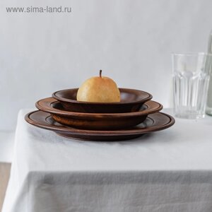 Набор тарелок из натурального кедра Mаgistrо, 3 шт, 27,53 см, 23,54 см, 194,5 см, цвет шоколадный