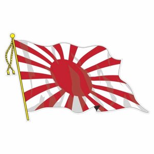 Наклейка "Флаг Японии", 16 х 11 см