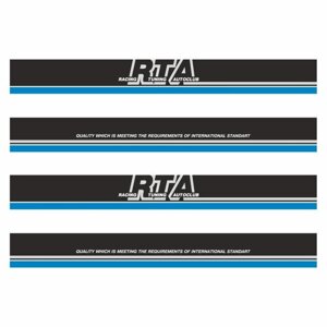Наклейка-молдинг "RTA", синий, комплект на две стороны, 190 х 10 х 0,1 см