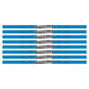 Наклейка-молдинг широкий "RACING STEEL", синий, 100 х 4 х 0,1 см, комплект 8 шт