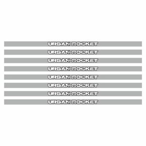 Наклейка-молдинг широкий "URBAN ROCKET", серый, 100 х 4 х 0,1 см, комплект 8 шт