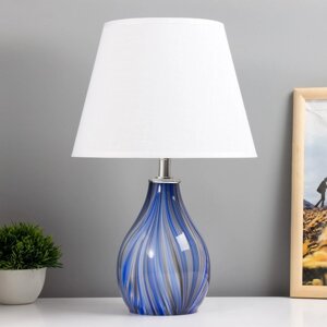 Настольная лампа "Фьюжн" E14 40Вт синий 25х25х39 см RISALUX