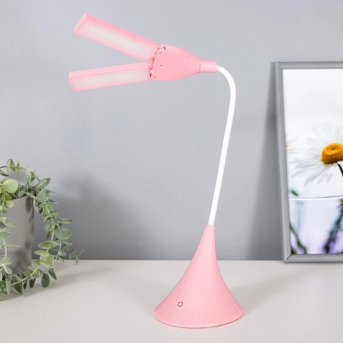 Настольная лампа "Хамелеон розовая" 28LED USB 5.6вт 11х18х49 RISALUX