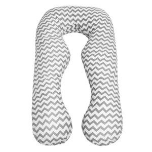 Наволочка к подушке для беременных «Зигзаг», размер 340х72 см, цвет серый
