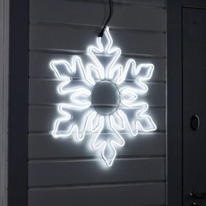 Неоновая фигура «Снежинка», 70 см, 720 LED, 220 В, свечение белое