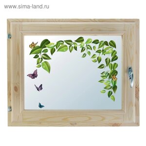 Окно 40х60 см, "Весна", однокамерный стеклопакет, уплотнитель, хвоя