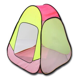 Палатка детская игровая «Радужный домик» 75 75 90 см, цвет розовый + лимон