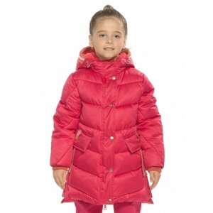 Пальто для девочек, рост 104 см, цвет малиновый