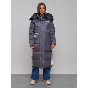 Пальто утепленное зимнее женское, размер 44, цвет тёмно-фиолетовый