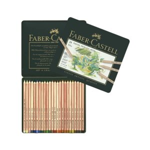 Пастель сухая художественная в карандаше набор Faber-Castell PITT 24 цвета, в металлической коробке
