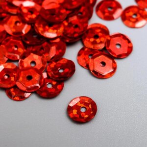 Пайетки "Zlatka ZL" 6 мм, 10 гр, красный