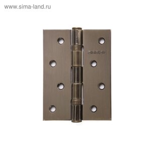 Петля дверная "АЛЛЮР" 2043 2BB-FHP AВ, 101х76 мм, 2 подшипника, цвет старая бронза, 2 шт.