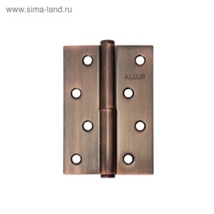 Петля дверная "АЛЛЮР" 2543 L1-LH-AC, 100х70 мм, левая, цвет медь, 2 шт.