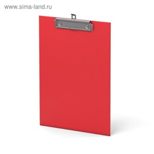 Планшет с зажимом А4, 2 мм, ErichKrause Standard, картон/бумвинил, красный (клипборд)
