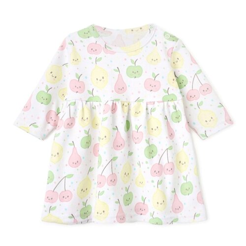 Платье Bloom Baby Фрукты с дл. рукавом, р. 62 см, молочный